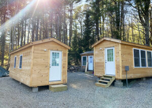 A group of small cabins