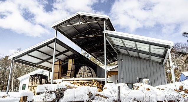 watershed kiln pad in snow